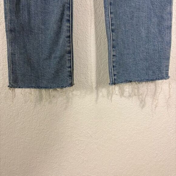 Madewell The Perfect Vintage Jean High Rise Straight Leg Raw Hem Size 25 - Picture 5 of 15